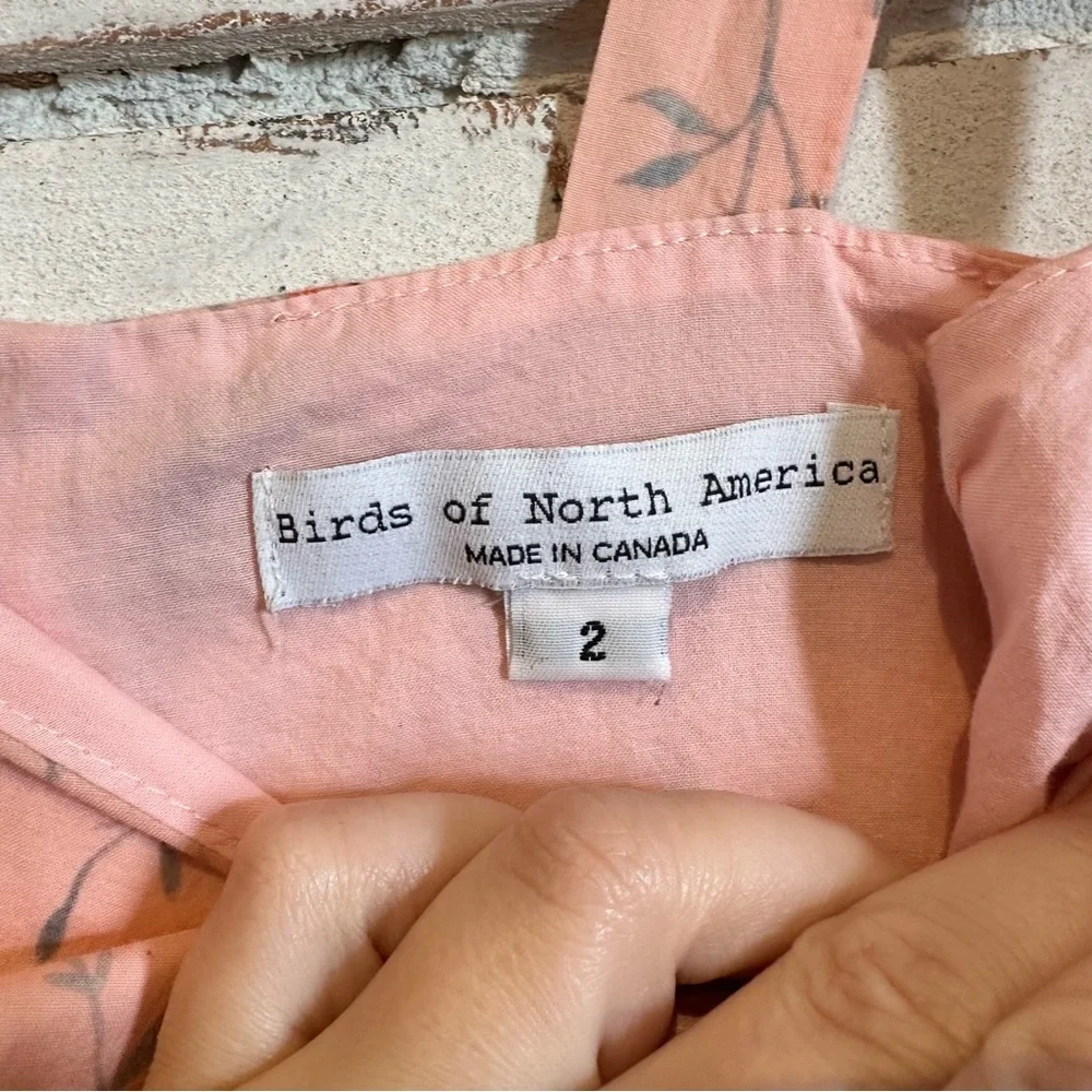 Birds of North America Starfrontlet pink pocket dress size 2 - Picture 6 of 11